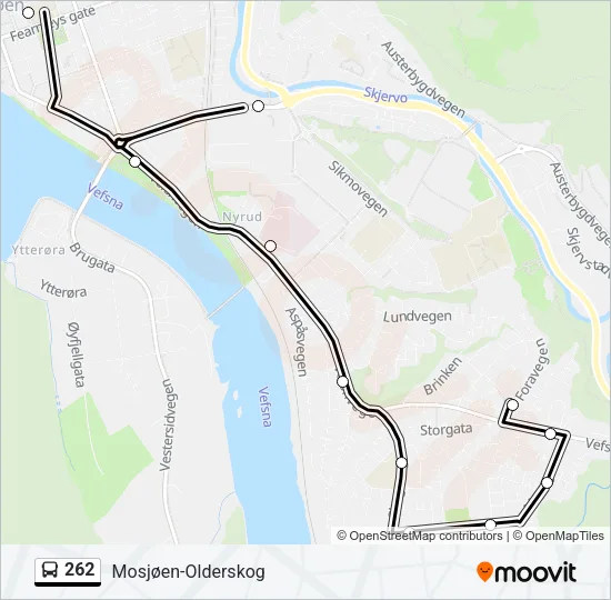 262 Bus Line Map