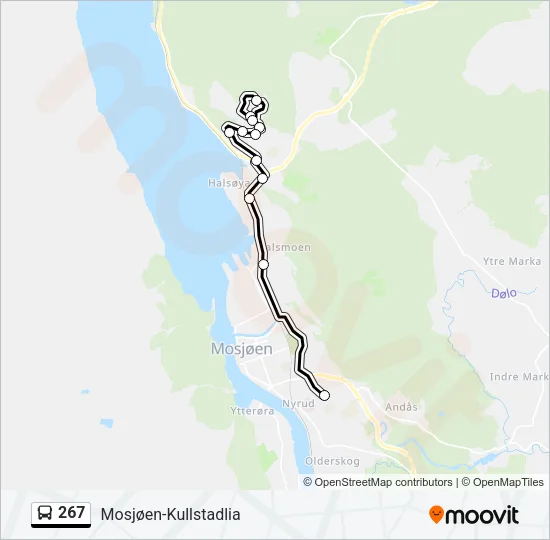 267 Bus Line Map