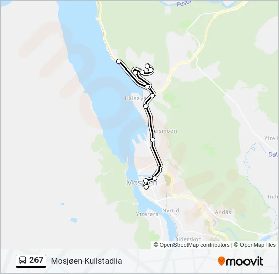267 Bus Line Map