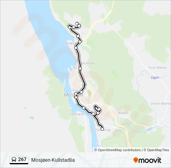267 Bus Line Map