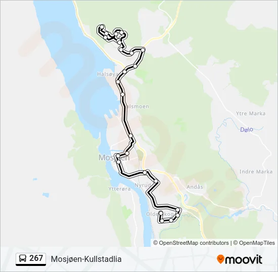 267 Bus Line Map