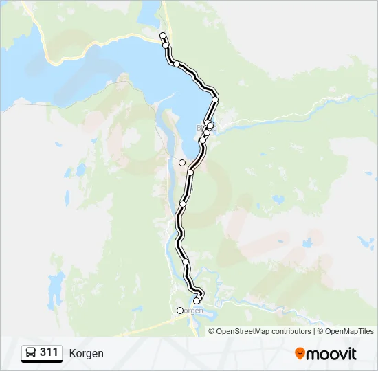 311 Bus Line Map
