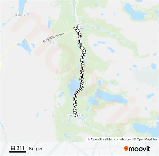311 Bus Line Map