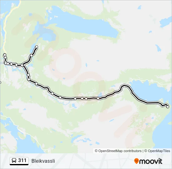 311 Bus Line Map
