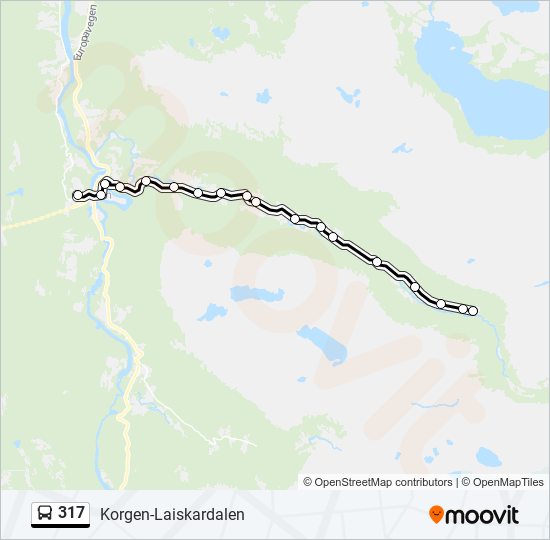317 bus Line Map