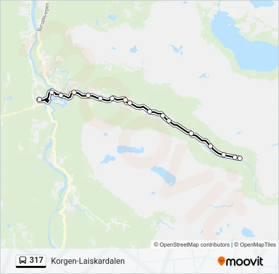 317 Bus Line Map