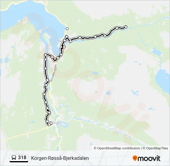 318 Bus Line Map