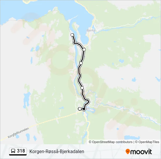 318 Bus Line Map
