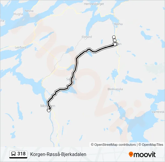 318 Bus Line Map