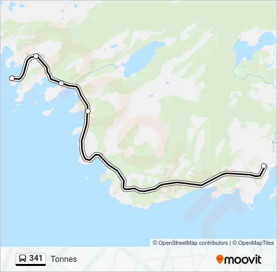 341 Bus Line Map