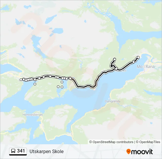 341 Bus Line Map