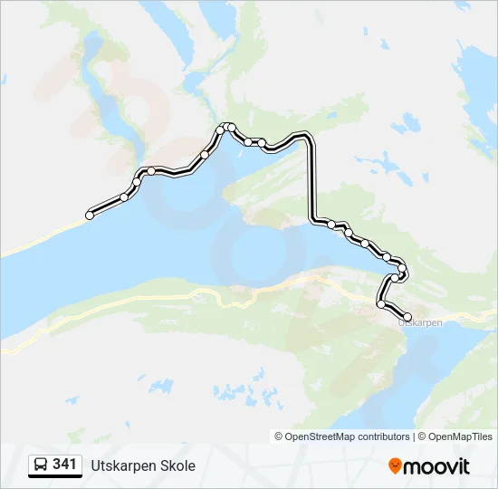 341 Bus Line Map