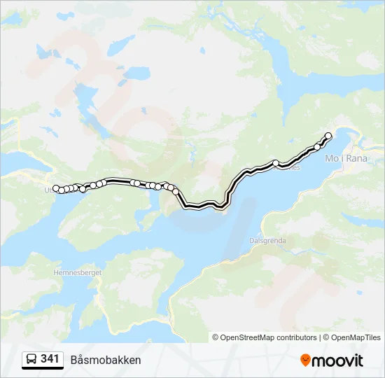 341 Bus Line Map