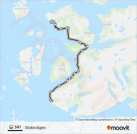 341 Bus Line Map