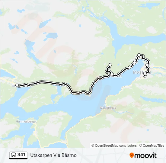 341 Bus Line Map