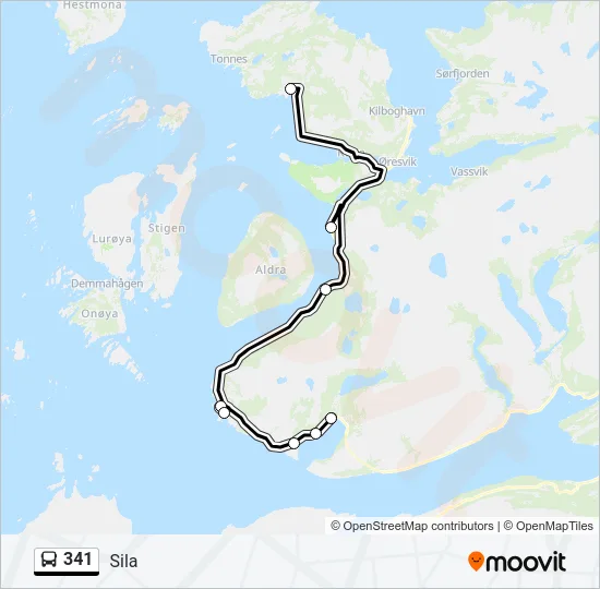 341 Bus Line Map