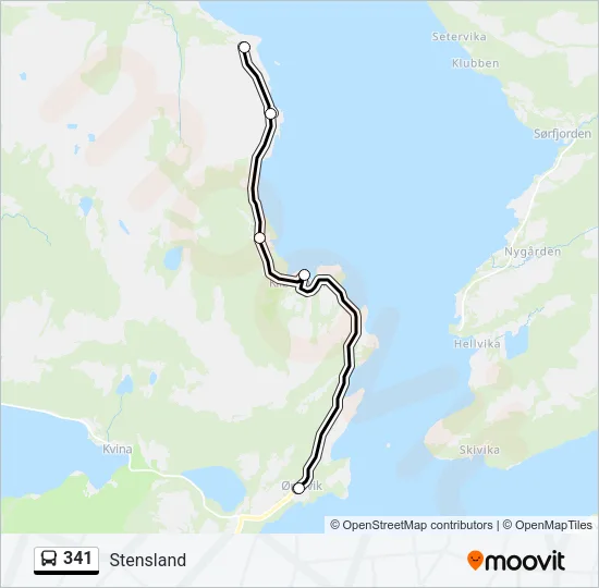341 Bus Line Map