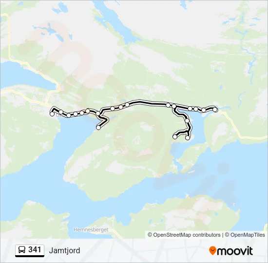 341 Bus Line Map