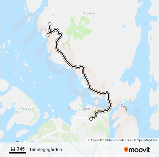 345 Bus Line Map