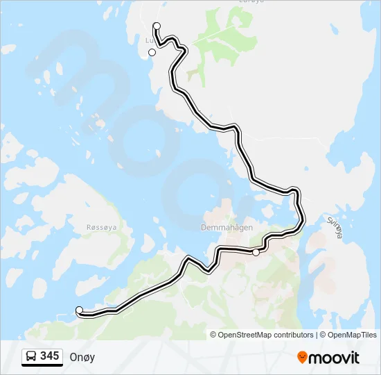 345 Bus Line Map