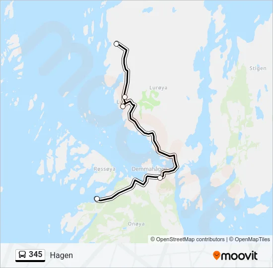 345 Bus Line Map