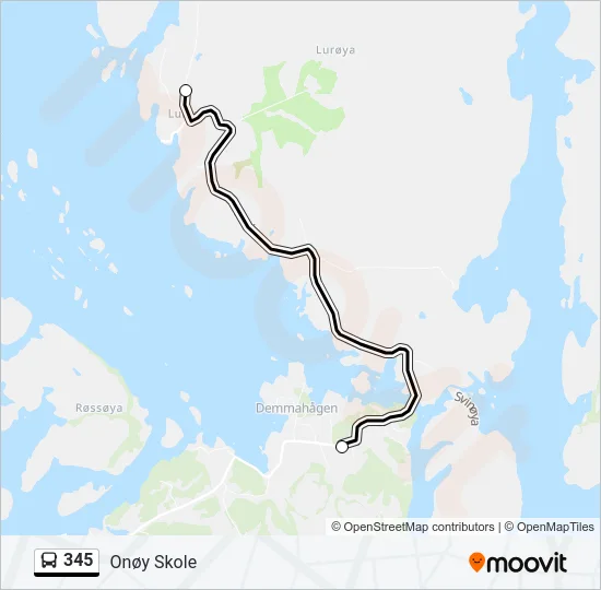345 Bus Line Map