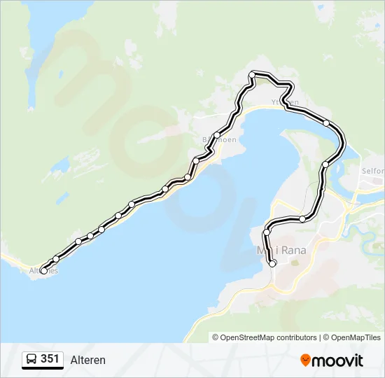 351 Bus Line Map