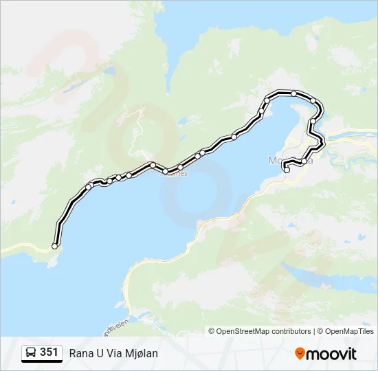 351 Bus Line Map