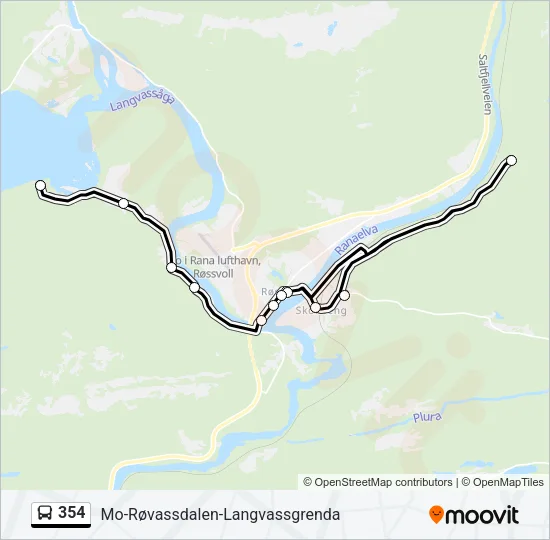 354 Bus Line Map