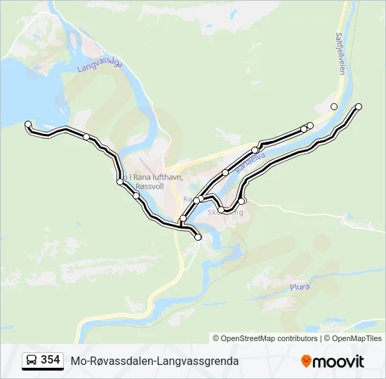 354 Bus Line Map