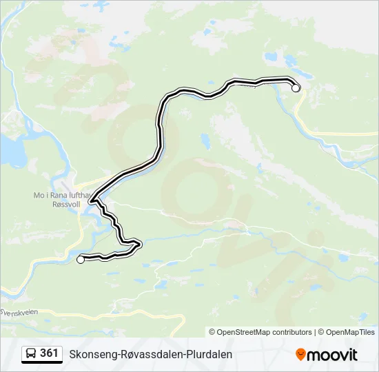 361 Bus Line Map