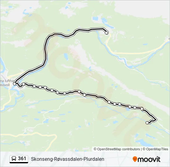 361 Bus Line Map