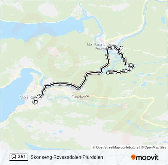 361 Bus Line Map