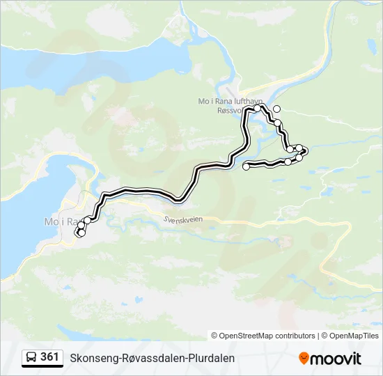 361 Bus Line Map