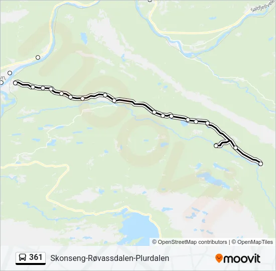 361 Bus Line Map