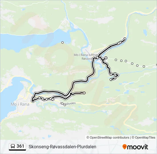 361 Bus Line Map