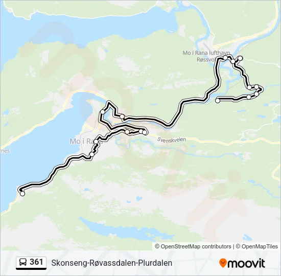 361 Bus Line Map