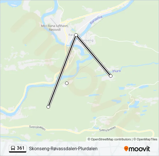 361 Bus Line Map