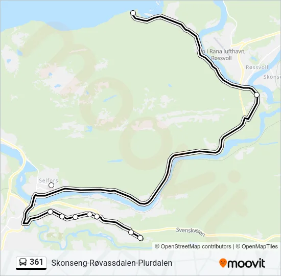 361 Bus Line Map