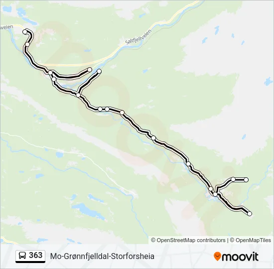 363 Bus Line Map