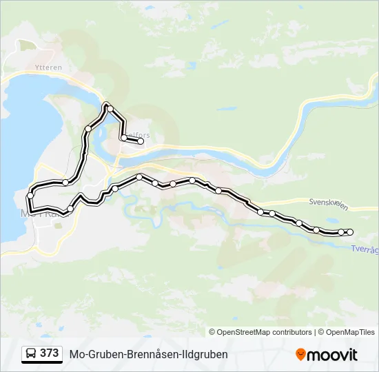 373 Bus Line Map