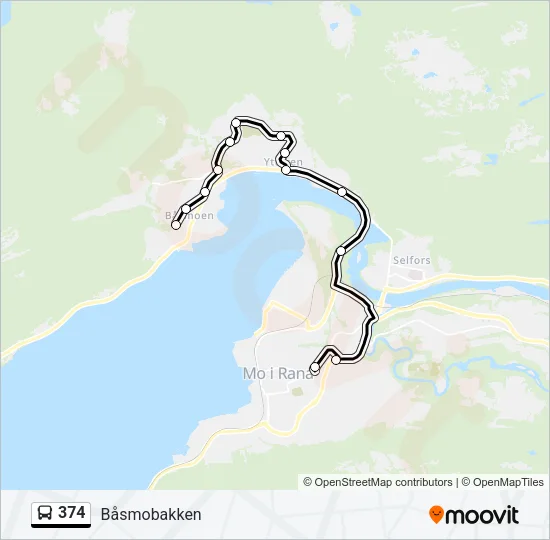 374 Bus Line Map