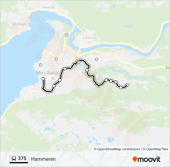 375 Bus Line Map