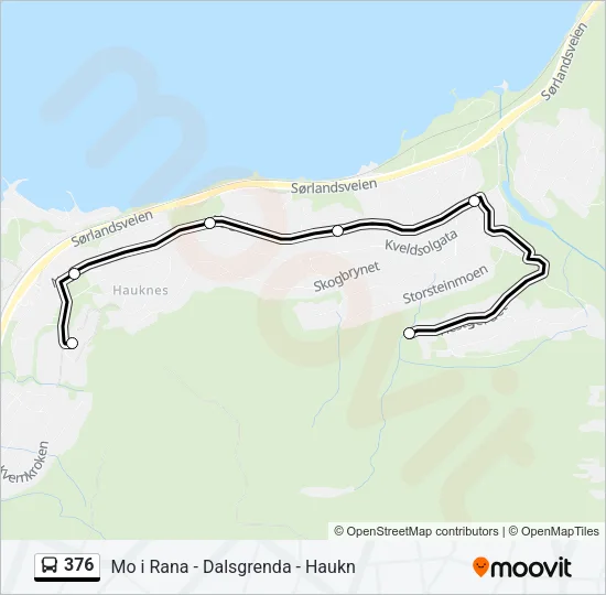 376 Bus Line Map