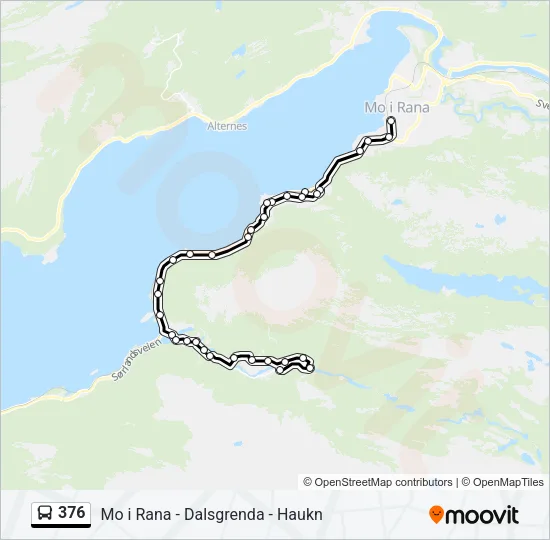 376 Bus Line Map
