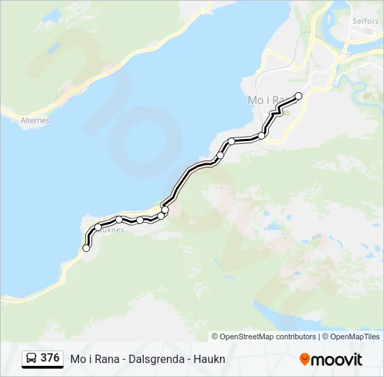 376 Bus Line Map