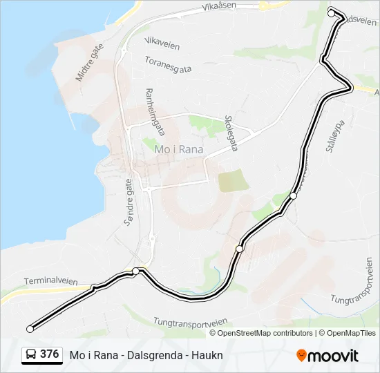 376 Bus Line Map