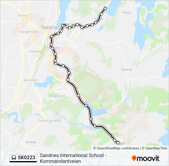SK0223 Bus Line Map
