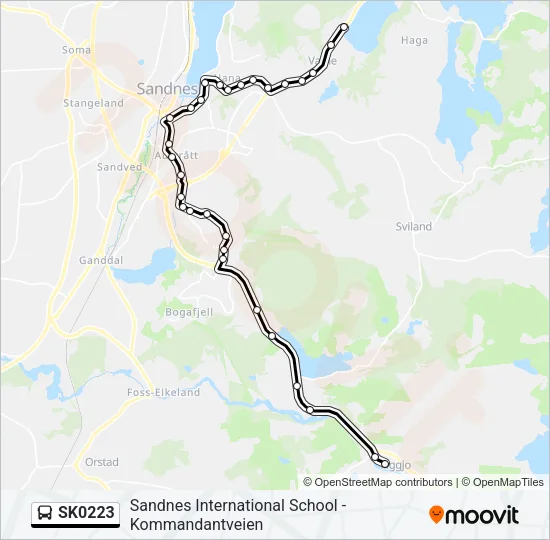 SK0223 Bus Line Map