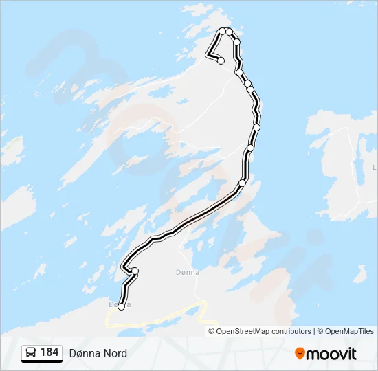 184 Bus Line Map